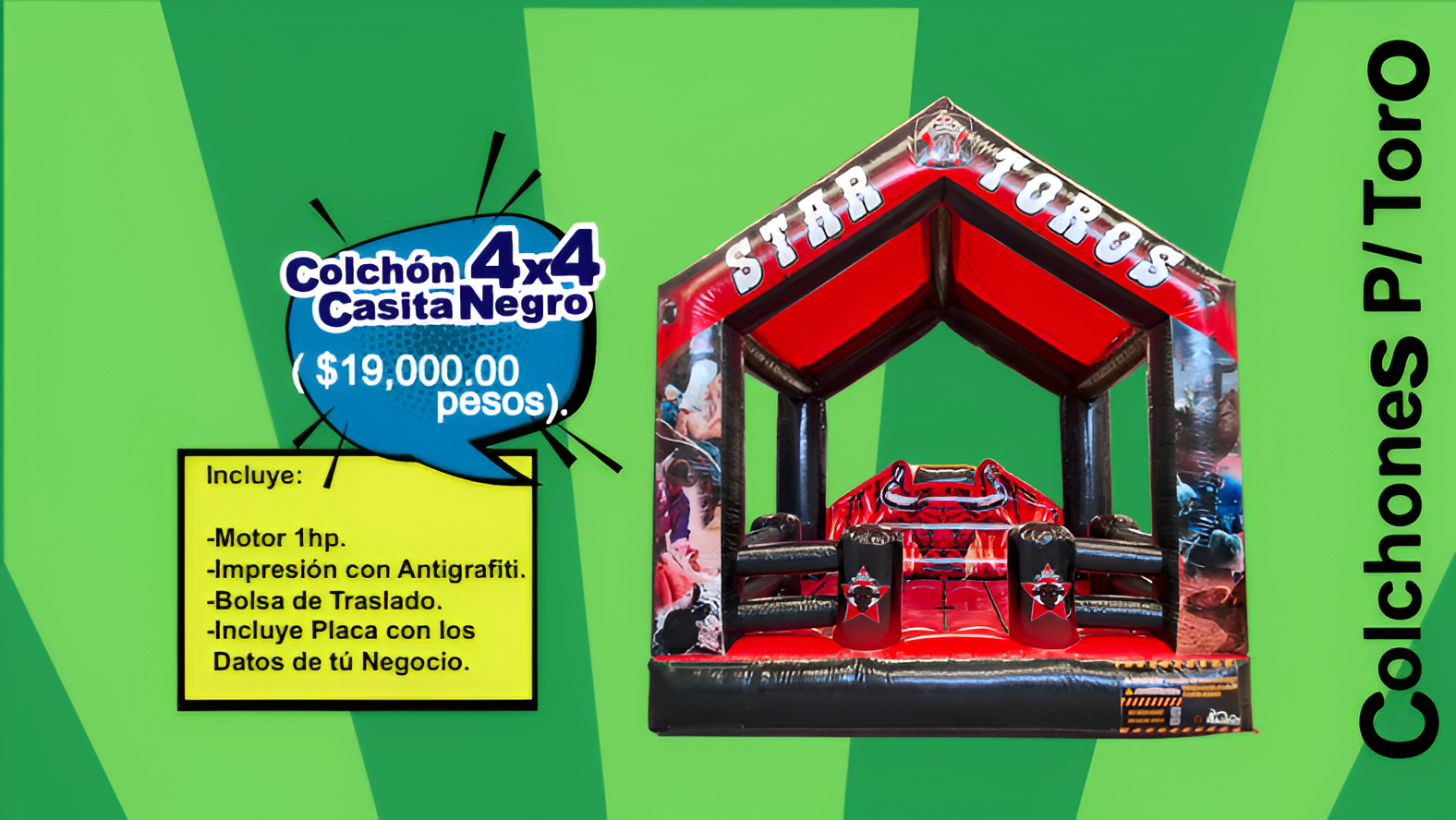 Colchón Casita Dino 4x4 - Colchones P/Toro MexBull