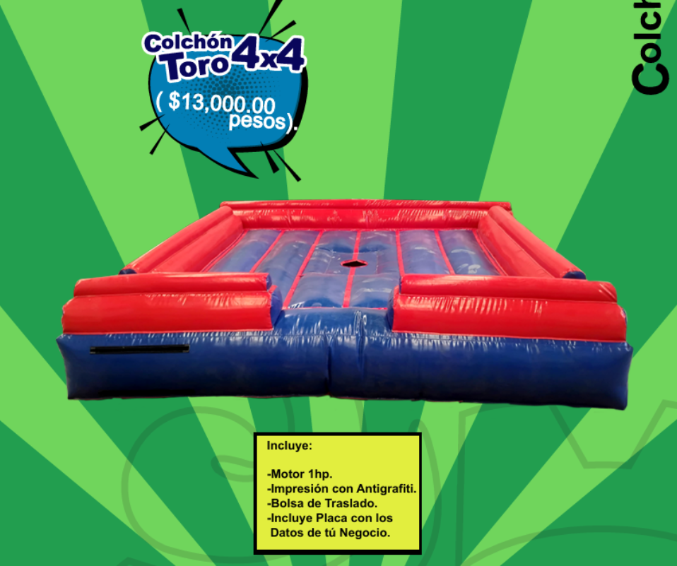Colchón para Toro Sencillo 4x4 - Colchones P/Toro MexBull