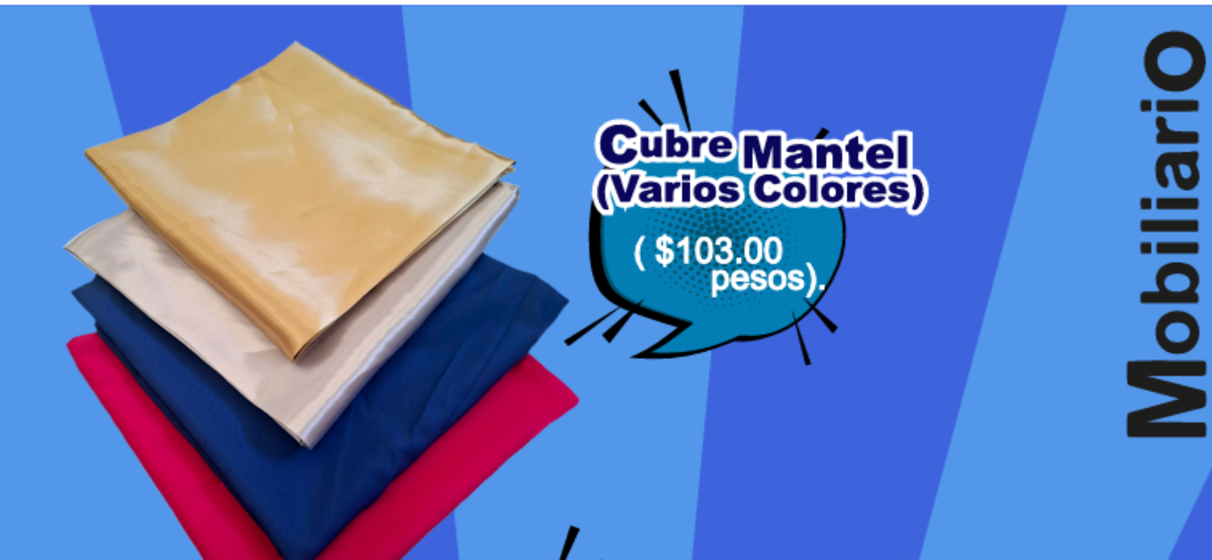Cubre Mantel (Varios Colores) - Mobiliario MexBull