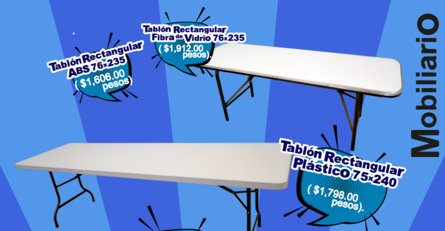 Tablón Rectangular - Mobiliario MexBull