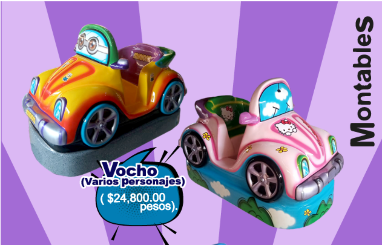 Montable Vocho (Varios Personajes) - Montables MexBull